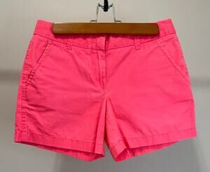 J.Crew Women’s Broken‑In Chino Shorts – Vibrant Pink, 100% Cotton, Sz2